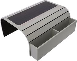 Sofa Tray Tafel met EVA Base. Afstandsbediening en Cellphone Organizer Houder, Arm Rest Organizer, Arm Rest Tafel met Zakken. Past over vierkante stoel armen. (Fendy)
