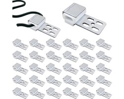 Sofa veerclips set - 32 stuks - metalen bankveer reparatie - meubel reserveonderdelen - veerclips met 5 gaten - geschikt voor bank, bankstel en stoel - meubelreparatie accessoires