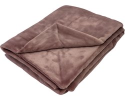 SoFaaS FluFF Plaid – Oud Roze – 150×200 cm – Luxe Fleece Deken – Faux Rabbit Fur – Super Zacht en Warm – Plaid voor Bank en Bed