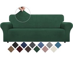 Sofahoes Velvet - Bankhoes Beschermhoes - Meubels Beschermen - Luxe Zachte Stof - Groot (198-239 cm) - Smaragdgroen