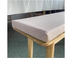 Sofakussen 120/100/140 cm voor binnen en buiten - bankkussen voor tuinmeubels, 5 cm dik, antislip terras- en keukenbankkussen voor eettafelbank, schommelstoel en vensterbank - beige, 150 x 55 cm/59 x 22 in