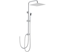 Sofetiy Max Regendouche - Zonder kraan - Roestvrijstalen Doucheset - 12 inch Douchekop - Vierkante Handdouche - Duurzame Messing Omsteller voor Badkamer - Chroom