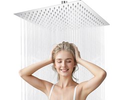 Sofetiy MAX Regendouchekop - Waterbesparende Douchekop - Ø30cm - Hoge Waterdruk - Betere Huid Hoofddouche - Regendouche - Vierkante Douchekop - RVS - Chroom