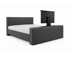 Soft Bedden Boxspring TV-Lift Sofia Élite – 2-Persoons – 200x200 cm – Antraciet lederlook