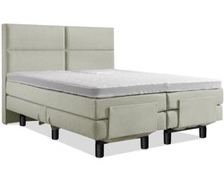 Soft Bedden Elektrische Boxspring - Incl. 4-Vaks Hoofdbord - 2-Persoons - 140x200 cm - Groen - Zonder Plint