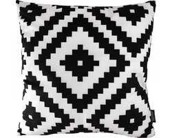 Soft Graphic Black Kussenhoes | Katoen/Polyester | 45 x 45 cm