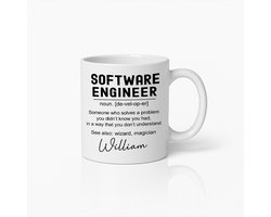 Software Engineer Definitie Mok 330ml – Grappig Cadeau voor Developers, Programmeurs & IT-Tovenaars – Gepersonaliseerde Koffiebeker