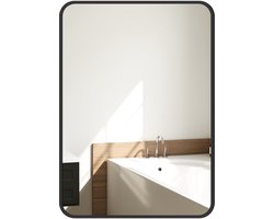 Sogiol® Badkamerspiegel met Metalen Frame en Haak - 50x2,5x70 cm 50x2.5x70 cm