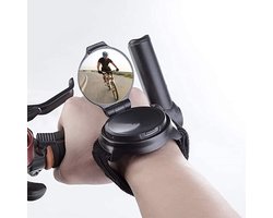 Sogiol® Fietsspiegels - Polsspiegel - Reflectoren - Links & Rechts - Fietsachteruitkijkspiegel - 360° Draaibaar - Opvouwbaar - Voor Fiets, MTB & Racefiets - Zwart