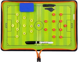 Sogiol® Voetbal Tactiekbord Opvouwbaar - Draagbare tactische map voor trainers - inclusief magneten - whiteboardstift - wisser en fluitjes