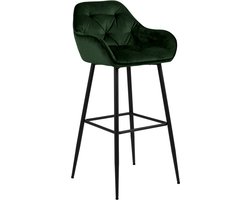 Sohome Barkruk - set van 2 - Otto - Velvet - Forest Green - zithoogte 79cm