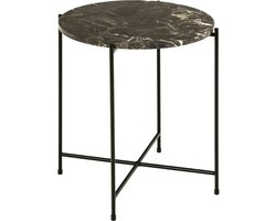 Sohome Bijzettafel Dung Bruin Marmer, Ø42cm - Rond