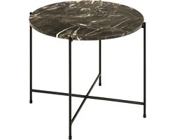 Sohome Bijzettafel Dung Bruin Marmer, Ø52cm - Rond