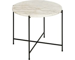 Sohome Bijzettafel Dung Wit Marmer, Ø52cm - Rond