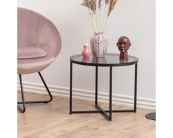 Sohome Bijzettafel Evett - 55cm - met glazen blad