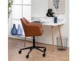 Sohome Bureaustoel Abigale - PU - Donkerbruin