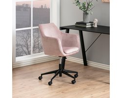 Sohome Bureaustoel Abigale - Velvet - Dusty Rose