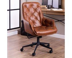 Sohome Bureaustoel Adelaida - PU leer - Bruin