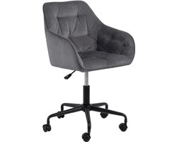 Sohome Bureaustoel Otto - Velvet - Dark Grey
