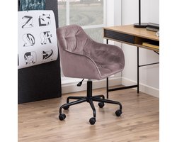 Sohome Bureaustoel Otto - Velvet - Dusty Rose