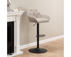 Sohome Draaibare Barkruk - set van 2 - Otto - Bouclé - Beige - zithoogte 63-84cm