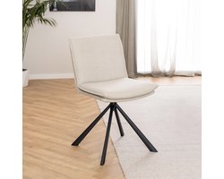 Sohome Draaibare Eetkamerstoel Mikaila Stof - Beige