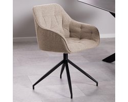 Sohome Draaibare Eetkamerstoel Otto - Bouclé - Beige