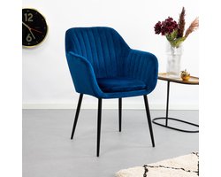 Sohome Eetkamerstoel Andre Velvet - Donkerblauw