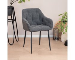 Sohome Eetkamerstoel - set van 2 - Otto - Bouclé - Antraciet