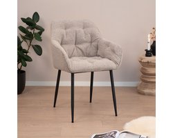 Sohome Eetkamerstoel - set van 2 - Otto - Bouclé - Beige