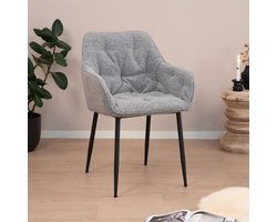 Sohome Eetkamerstoel - set van 2 - Otto - Bouclé - Grijs