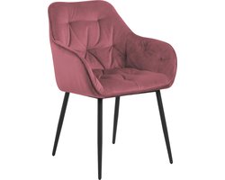 Sohome Eetkamerstoel - set van 2 - Otto - Velvet - Roze