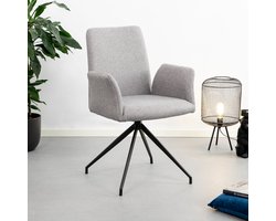 Sohome Eetkamerstoel Ulf, Draaibaar, kleur Lichtgrijs