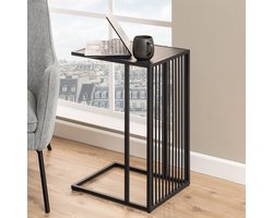 Sohome Laptoptafel Susane Marmerlook, 43 x 35cm - Zwart
