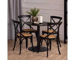 Sohome Ronde Bistrotafel Eboney - 80cm - Zwart