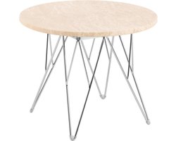 Sohome Ronde Salontafel Jemal Travertin, 55cm - Beige