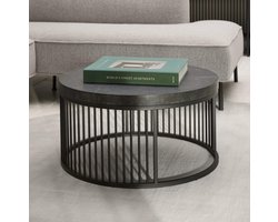 Sohome Ronde Salontafel Susane Marmerlook, 65cm - Zwart