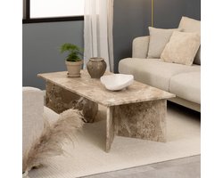 Sohome Salontafel Nancie - Marmer - 140 x 70cm - lattebruin