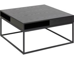 Sohome Salontafel Shaakira Essen, 80 x 80cm - Zwart - Vierkant