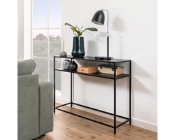 Sohome Sidetable Joannie metaal 100cm - Zwart