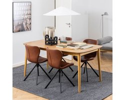Sohome Uitschuifbare Eettafel Demetruis - Eiken - 180-219 x 90cm