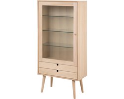 Sohome Vitrinekast Clinten - Eiken en glas - 143 x 72cm