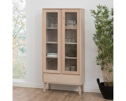 Sohome Vitrinekast Dalaina - eiken whitewash