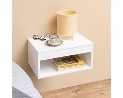 Sohome Zwevend Nachtkastje Chantay Met 1 lade en open vak - Wit