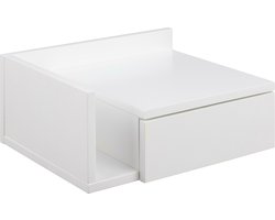 Sohome Zwevend Nachtkastje Chauntel met vakje - Wit
