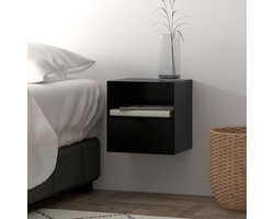 Sohome Zwevend Nachtkastje Myles - Zwart / Bamboe
