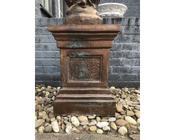 Sokkel, groot - koper-look, stenen zuil / pilaar