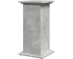 Sokkel met opbergruimte - Zuiltje voetstuk display - Decoratie presenteren - Bewerkt hout materiaal - 31x30x60 cm - Betongrijs
