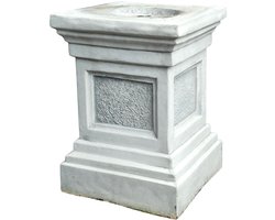 Sokkel - steen - 60 cm - klassiek witte afwerking - massief