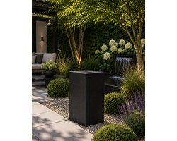 Sokkel / Zuil – Zwart – Light Cement – 60x30x30 cm